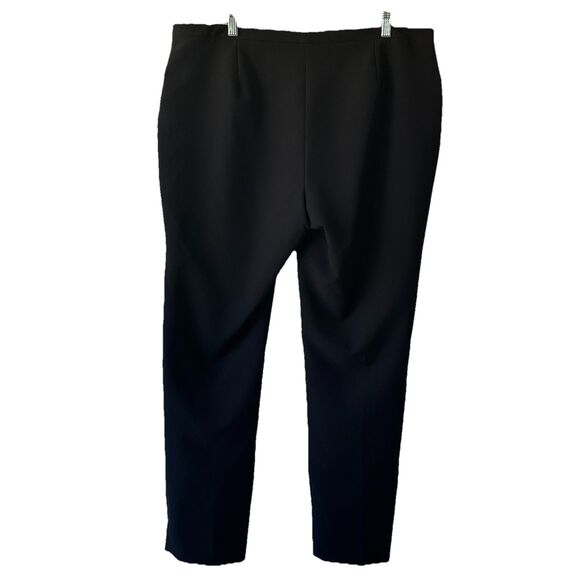 Vince Camuto Dress Slacks Black Flat Front Pants Size 14 Hemmed Front Pockets - Picture 6 of 10
